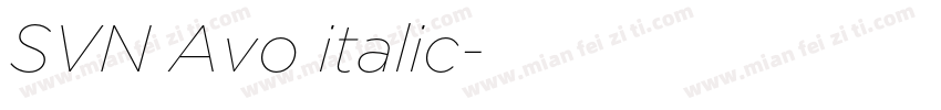 SVN Avo italic字体转换